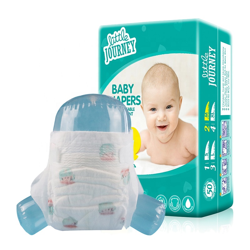 Подгузники Little Journey OEM Hugges, подгузники с биоразлагаемым впитыванием, детские подгузники с принтом