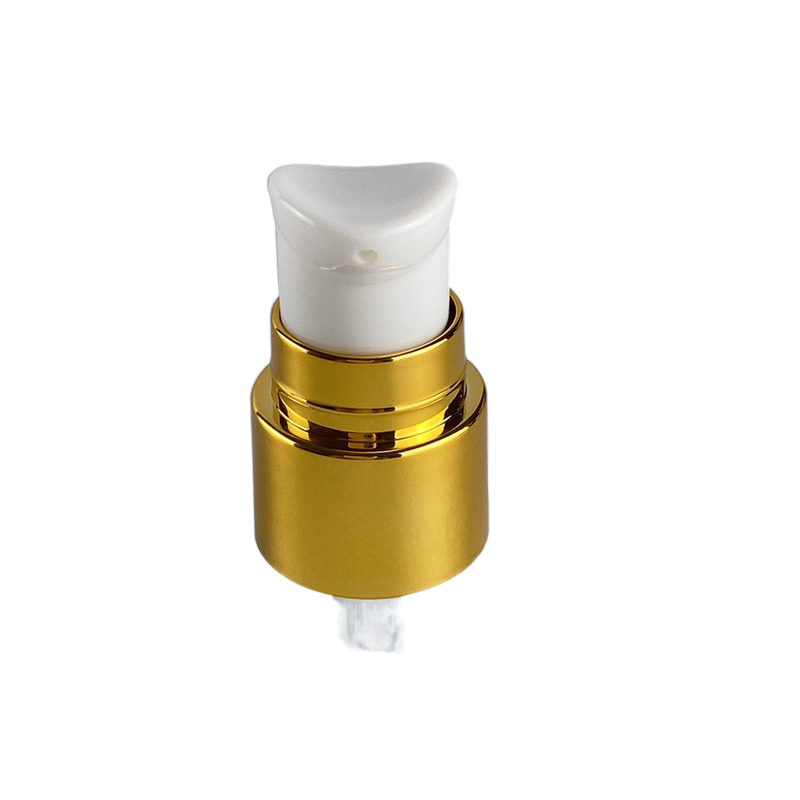 UV coating gold and White Treatment Pump for Face Cream Makeup Travel Cosmetic Container