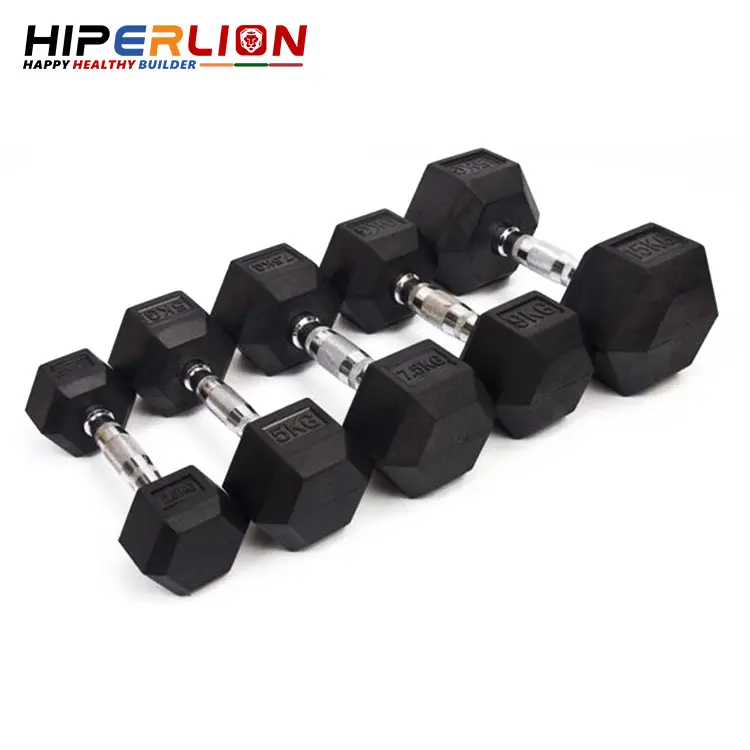 30kg Hexagon Bodybuilding Cast Iron Black 80 2 10 15 20 25 5 50 Weights Virgin Rubber Coated Set Hex lbs Dumbbells