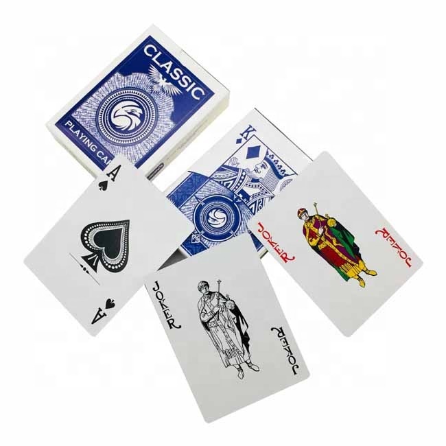 Custom Designed PVC Waterproof Playing Cards Adhesive Logo Printed Plastic Poker in Box Printed Custom Design