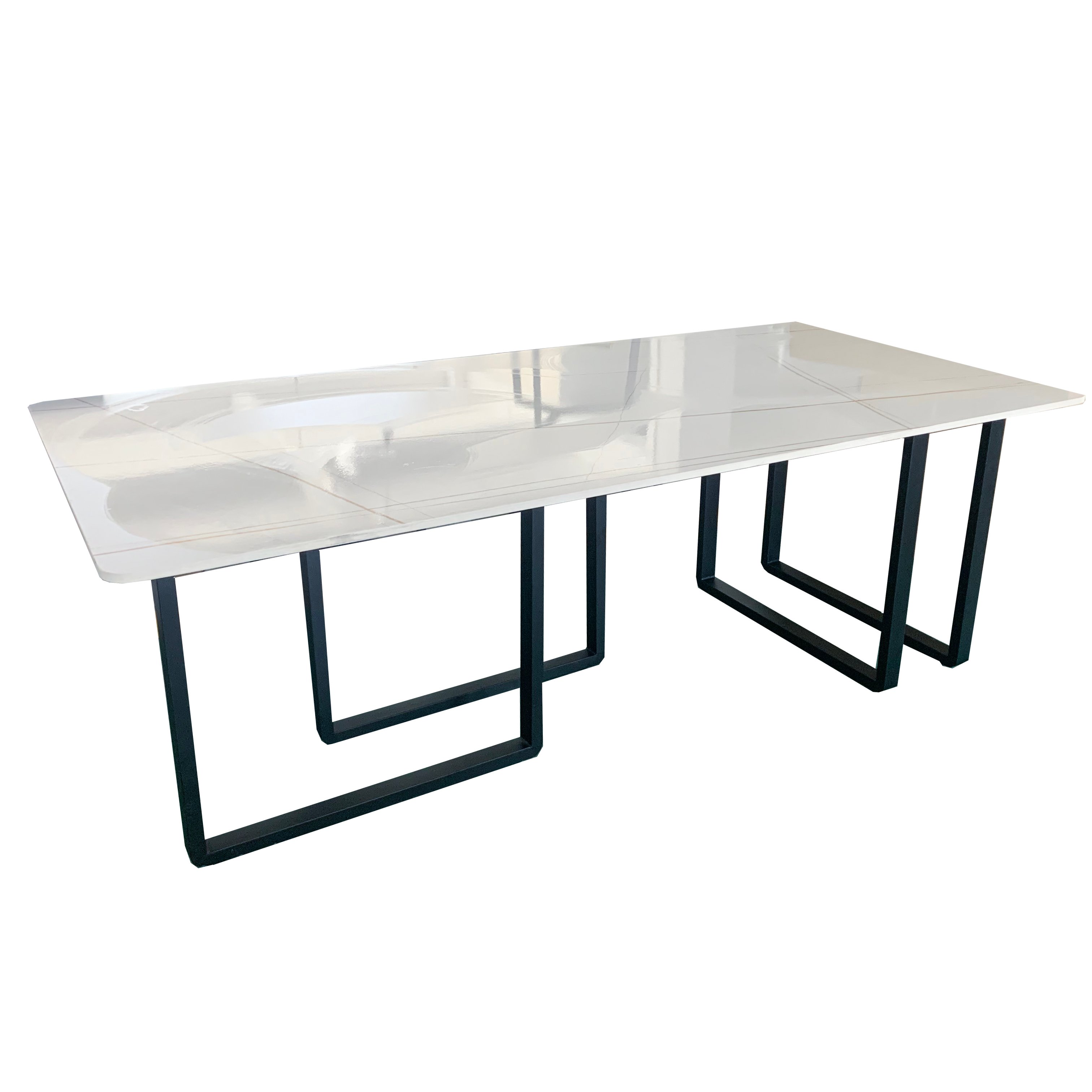 Factory price wholesale supply modern luxury dining room furniture dining table set marble rectangular dining chair