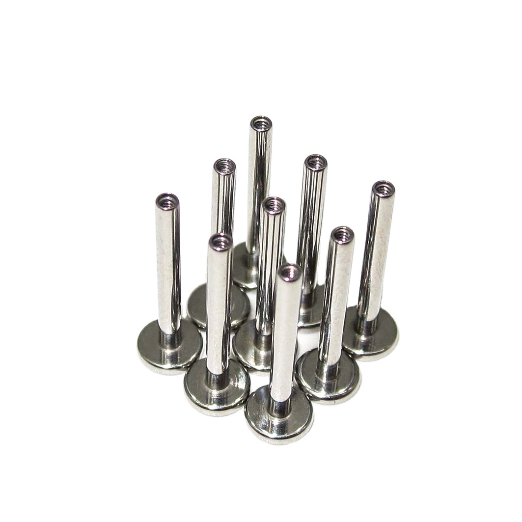 ASTM F136 Titanium Internal Thread Labret and Threadless Labret Pin Piercing Jewelry Part Accessories