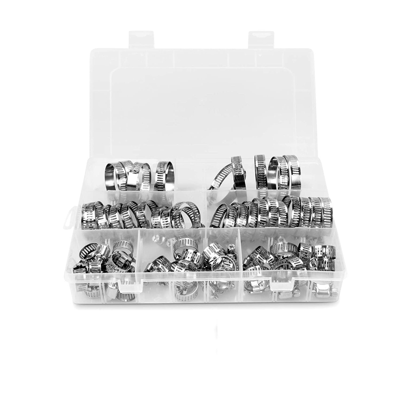 304 Stainless Steel Single Ear Hose Clamp assortment kit for Plumbing Automotive And Mechanical Application