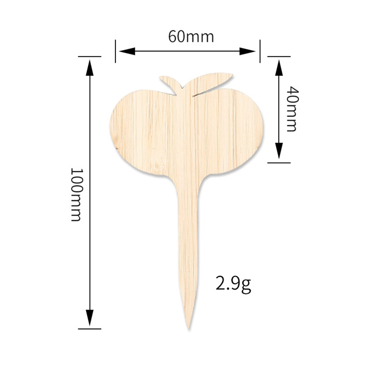 Bamboo Tags Customized Creativity Love Ground Card Flower Seedling Label Gardening Special-Shaped Cutting Plant Wood Labels