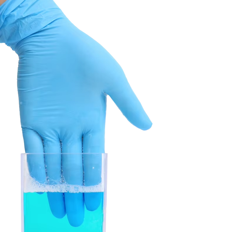 Competitive Price Household Kitchen Cleaning Dish Washing Long Green Rubber Nitrile Gloves