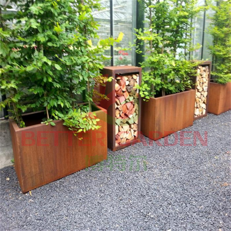Стальной плантатор corten, наружный, легкий, прочный, металлический, стальной плантатор