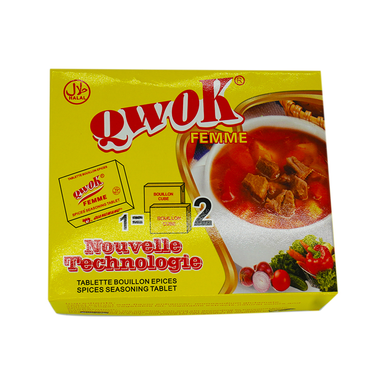 QWOK Africa food new beef flavor bouillon cube seasoning cube for healthy and easy home dishes with good price