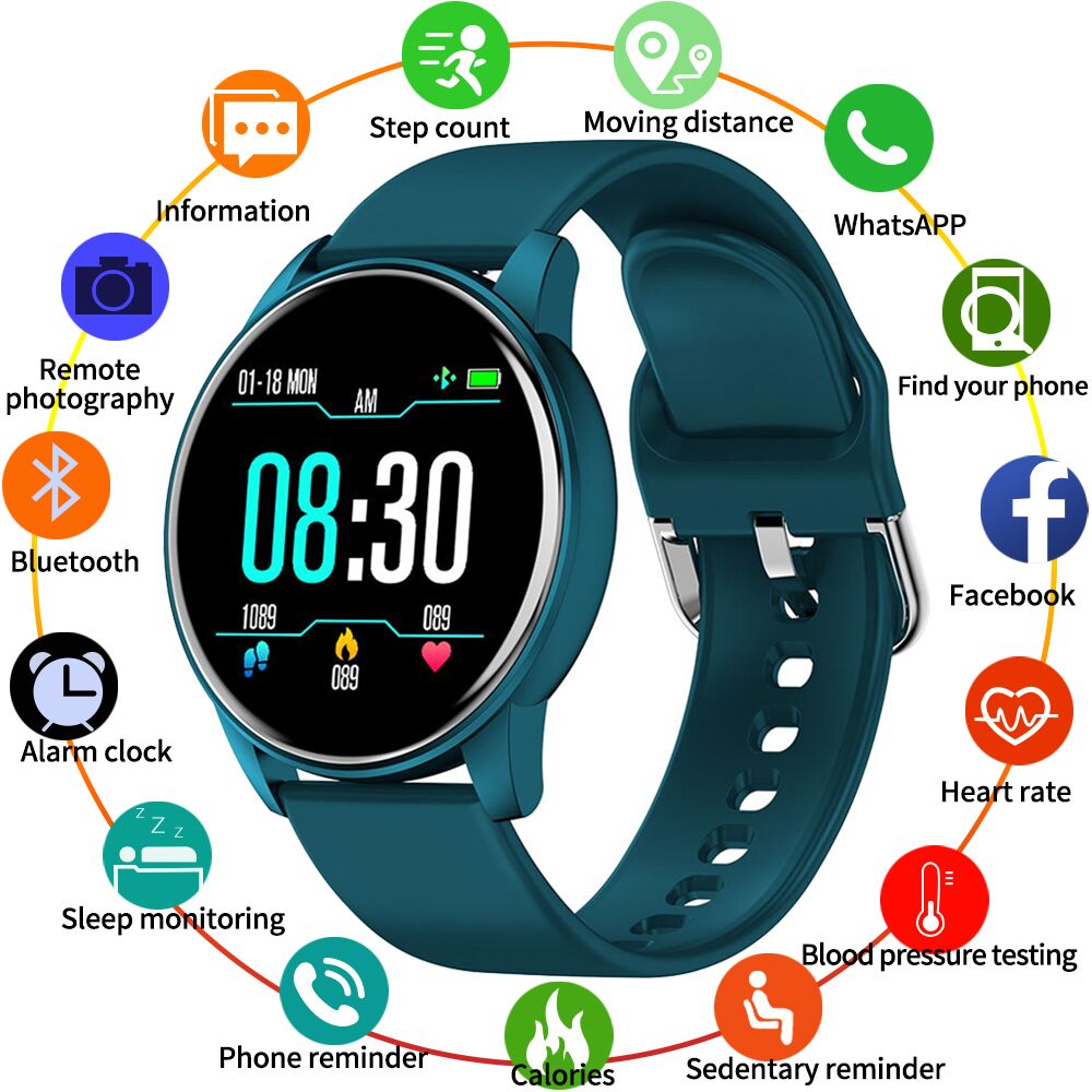 2022 Дешевые Android SmartWatch Унисекс Мужчины Здоровье Фитнес Интеллектуальный Сенсорный Экран Спортивные Смарт-Часы