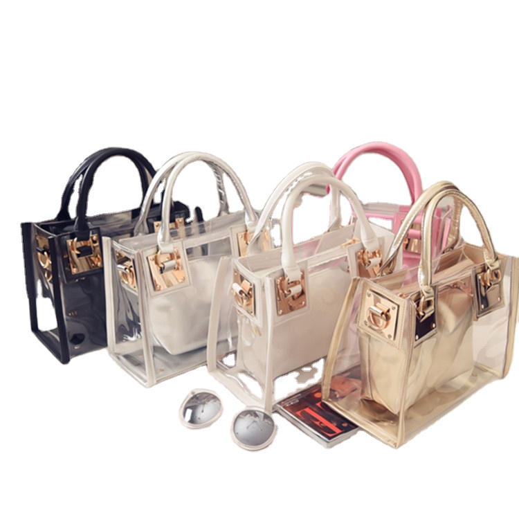AZB066 2021 bolso mujer модный дизайн на заказ из искусственной кожи ПВХ Женская Повседневная прозрачная сумка-тоут роскошные сумки для женщин