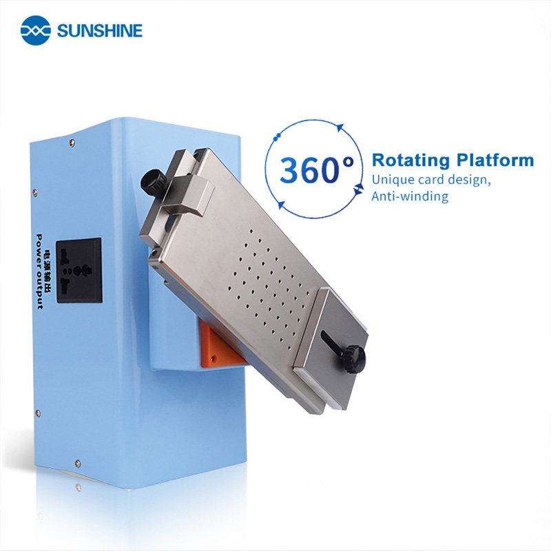 SUNSHINE S-918F 6,5 дюйма ЖК край решётная очистка 360 градусов вращающаяся платформа для Samsung изогнутые клей для удаления