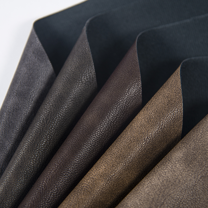 Artificial Faux Synthetic Leather for Shoes 0.9mm Knitted Embossed PU Material Durable Shoe Material