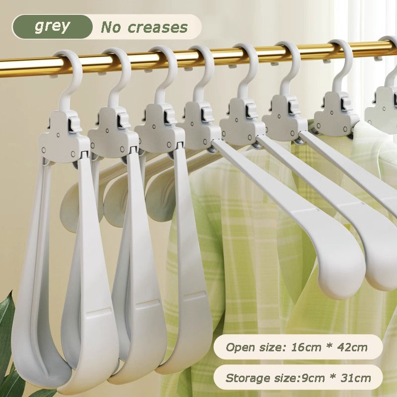 IKONW Multi Functional Press Folding Clothes Hanger Ergonomic Design That Ensure Ease Of Use And Operating Comfo Variously Colo