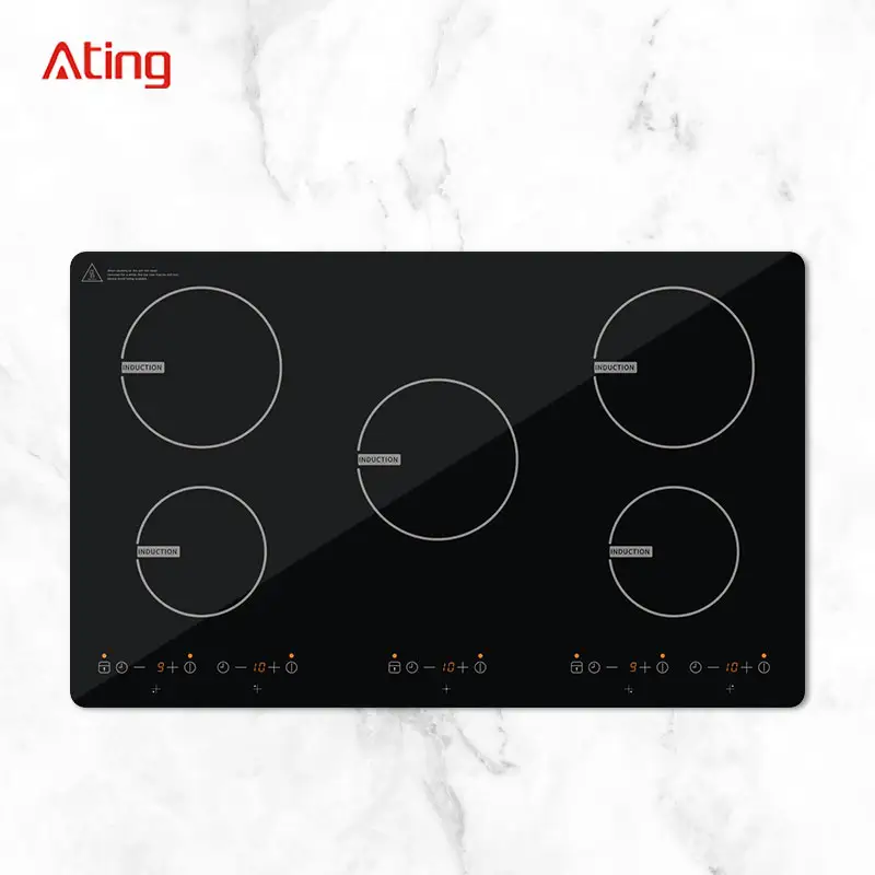 Custom Large Induction Hob Stove 9000W Commercial Germany Electric Cooktop 5 Burner Induction Cooker