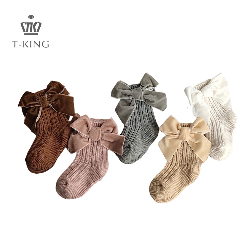 TKing/роскошный новый дизайн; Детские зимние плотные удобные Гольфы с бабочкой и бантом