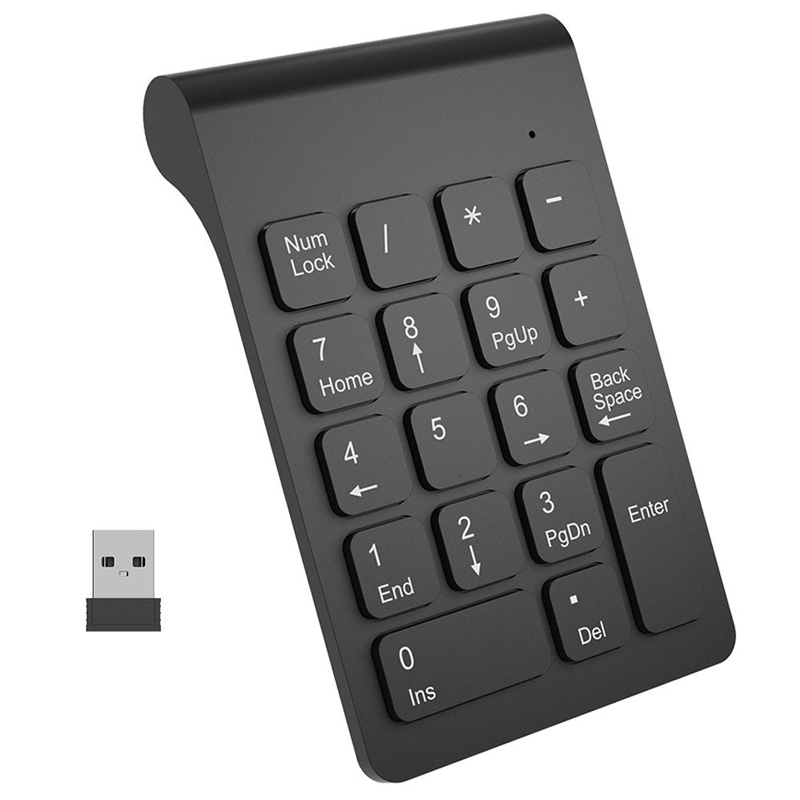 Мини 2,4 ГГц Беспроводная мини Numpad 18 клавиш цифровая клавиатура для учета кассира ноутбук планшеты