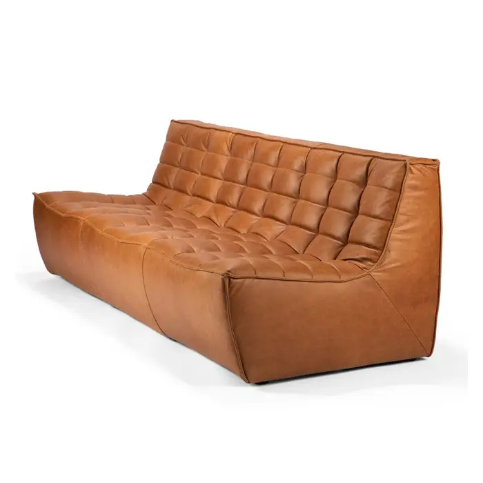 YASITE Three seater Old Leather Modular Living Room Ethnicraft N701 Sofa