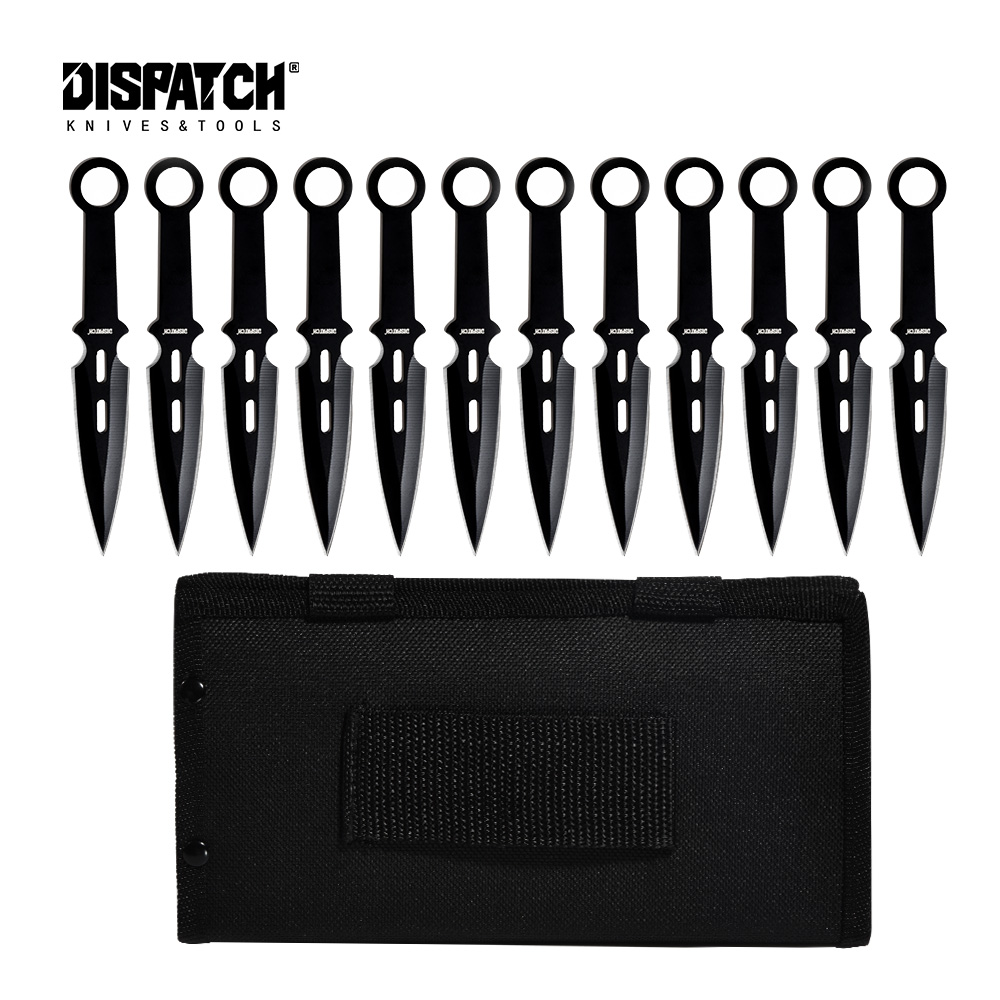 Camping Naruto Cosplay Weapons 12pcs One Set throwing ninja fixed blade knife with nylon sheath
