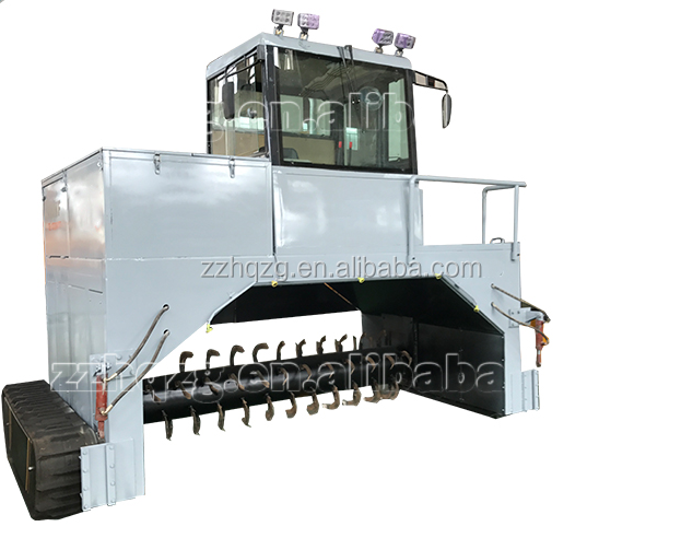 widely used crawler type turning machine for mushroom compost