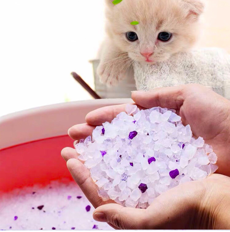 Pet clean crystal cat litter silica gel cat litter sand silica gel for cat litter