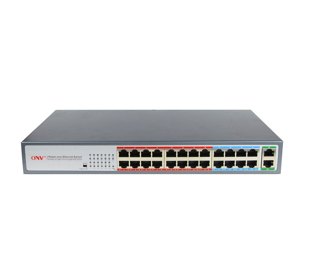 24 порта CCTV POE Power Over Ethernet сетевой коммутатор