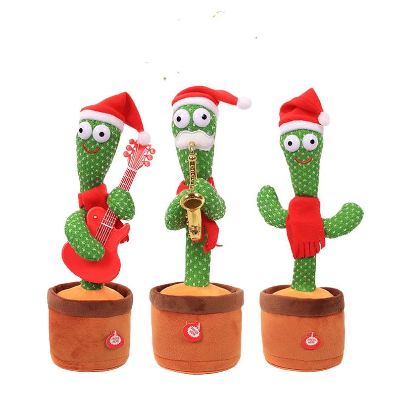 Dancing Cactus Speaker Talking Charging Voice Repeat plush Cactu Dancer toy talk Plushie Stuffed toys for Baby Girl