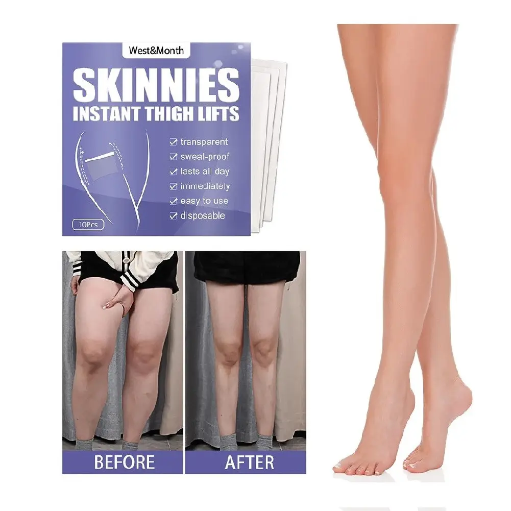 10Pcs Invisible Leg Lift Stickers Latex Free Thigh Shaping Lifting Slim Tape Thigh Lifting Firming Anti Cellulite Patches