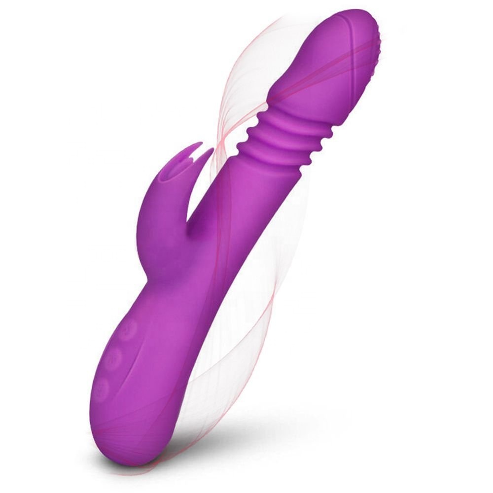 Rabbit Vibrator USB charging 10 speed Heatable and retractable Masturbator Sex Toys Dildo Rabbit Vibrator