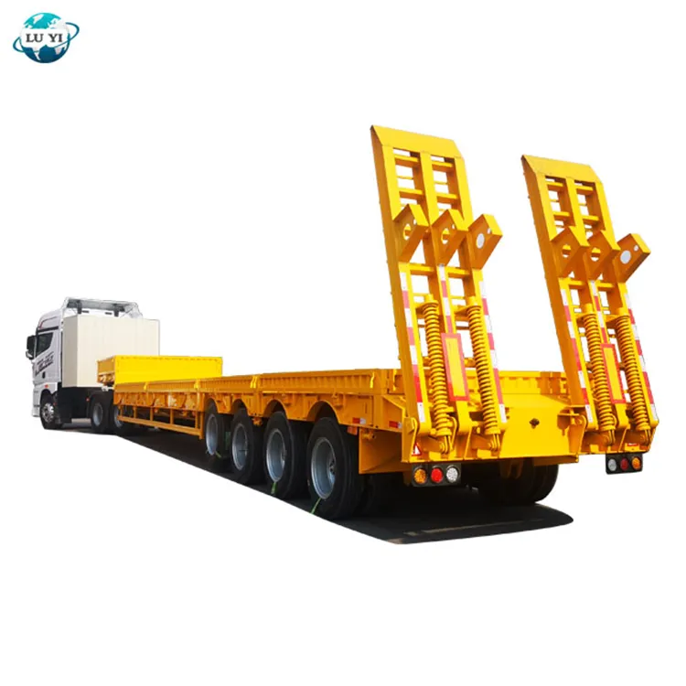 lowbed trailer 4 axle 80 ton lowbed-truck-trailer low bed trailer price in nigeria