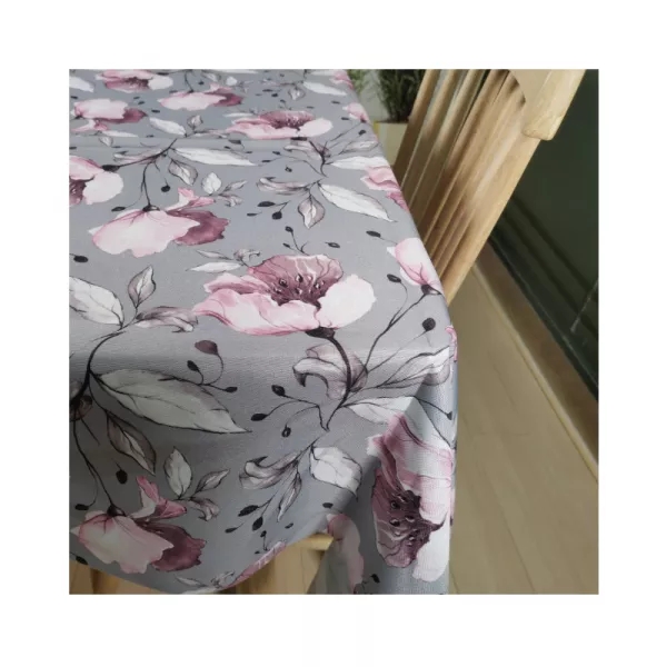 Competitive Price fashionable mini matt flower style print fabric table cloth for dining room