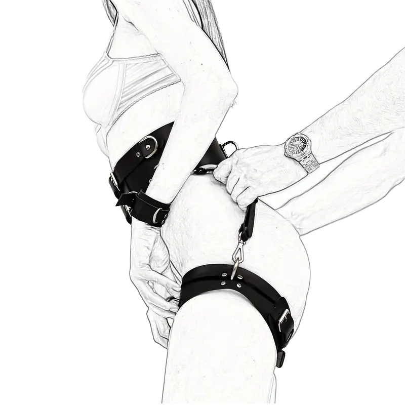 Leather Harness Buttock Garter Belts Fashion Sexy Women Lingerie BDSM Body Bondage Erotic Leg Harness Suspenders Fetish Sex Toy