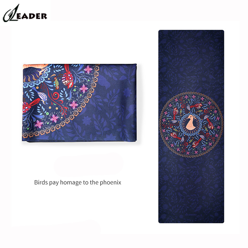 Eco-Friendly Natural Rubber Non-Slip Portable Machine Washing Travel Yoga Mat With Custom Logo