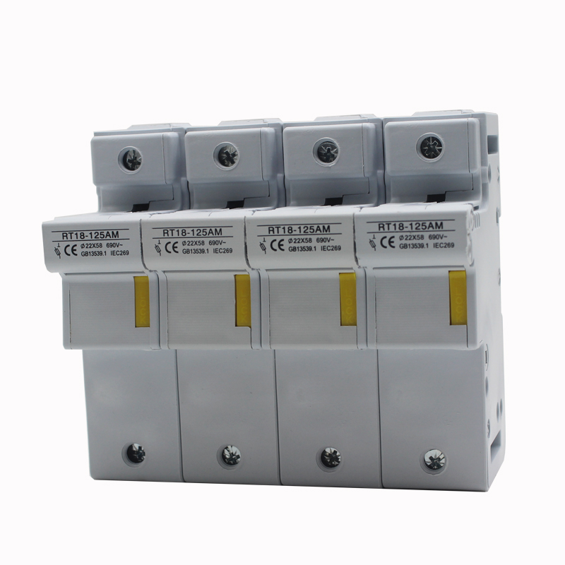 Компоненты для предохранителей RT18-125AM/4P 125A 100A 63A 500-690V предохранитель коробки (сделай сам) со светодиодной лампой