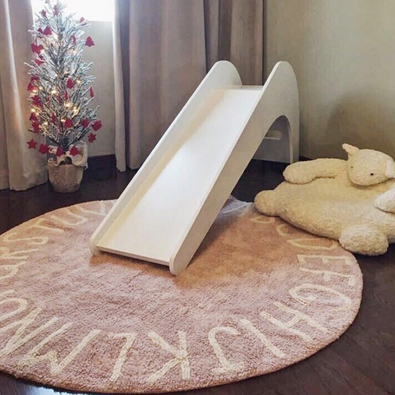 ABC Kids Round Crawling Play Mat Super Soft Educational Washable Nordic Newborn 26 Letters Area Rugs Fluffy Circle Rug