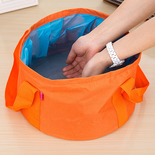 Outdoor bird basin portable Oxford cloth collapsible fishing bucket travel housing foot bucket