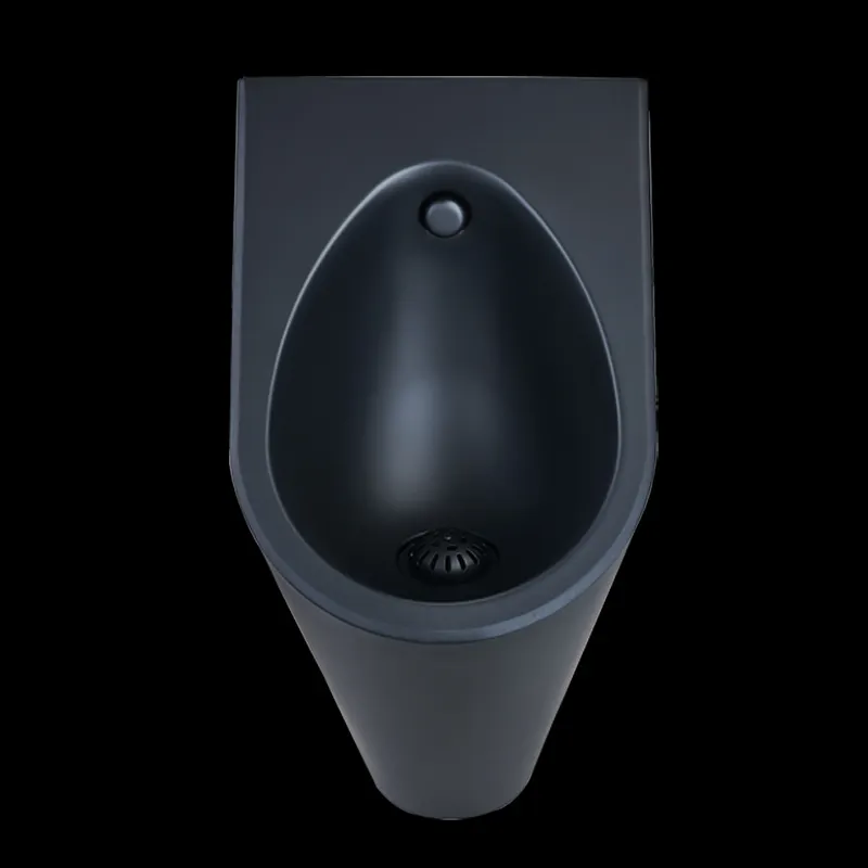 Black Urine Trendy Black Anti-fingerprint Urinal Bowls Stainless Steel Wall Mount Men's Urinal For Sale