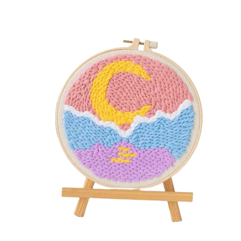 DIY Embroidery Kit Magic Needle for Embroidery Beginner Craft Needlework Cross Stitch Kits Sewing Art Painting Home Decor