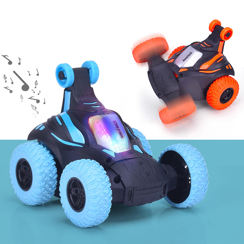 360 degree vertical rotation Electric Tumbling Vehicle Children's stunt Rolling Car toys with light and music