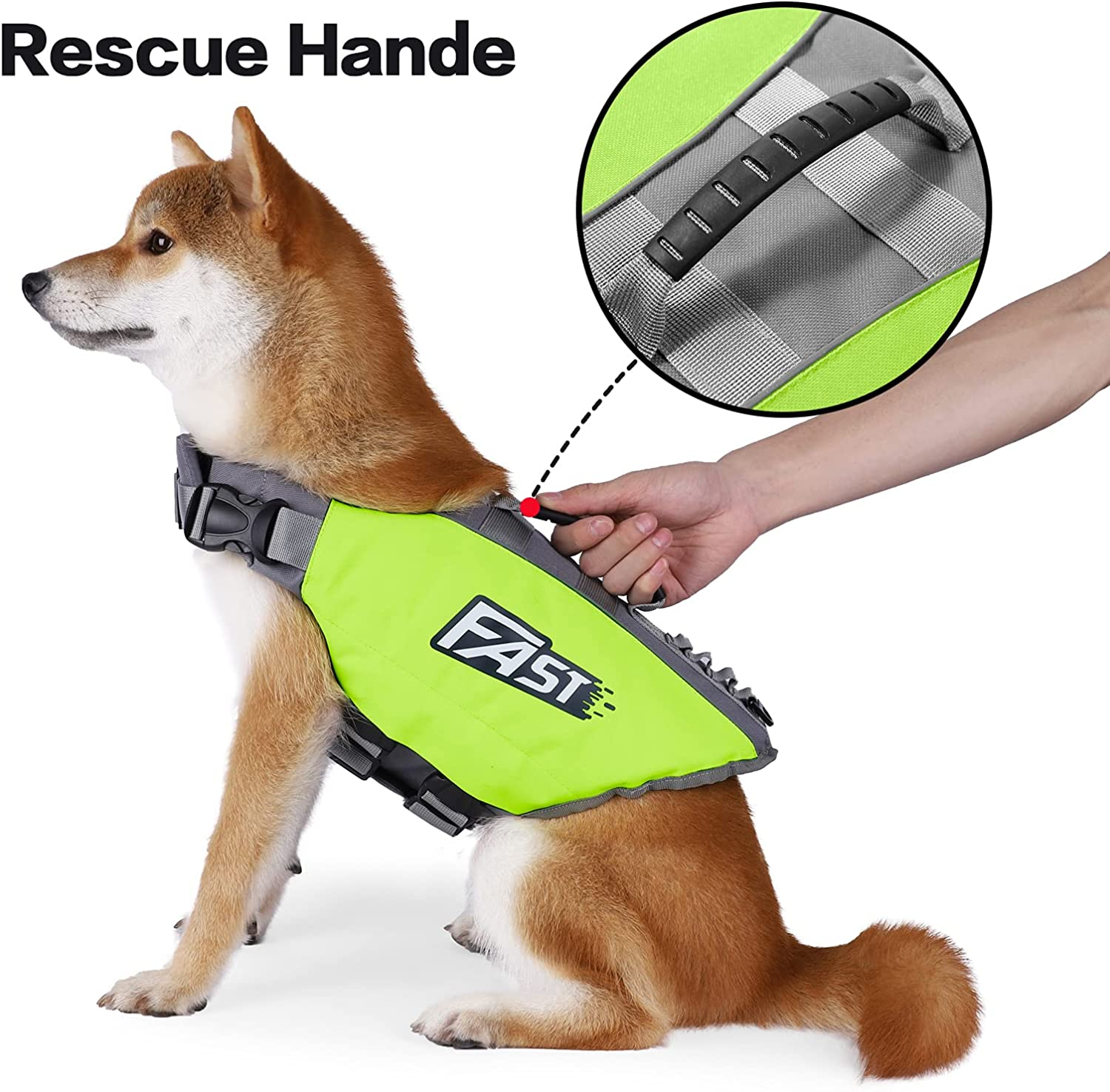 Adjustable Superior Buoyancy Rescue Handle Dog Life Jacket Dog Life Vests Safety Life Saver for Swimming boating
