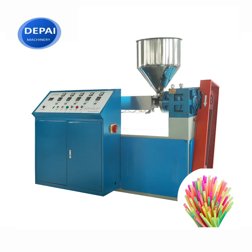 PP PE PLA Biodegradable colorful juice drinking Straw Extrusion Making Machine