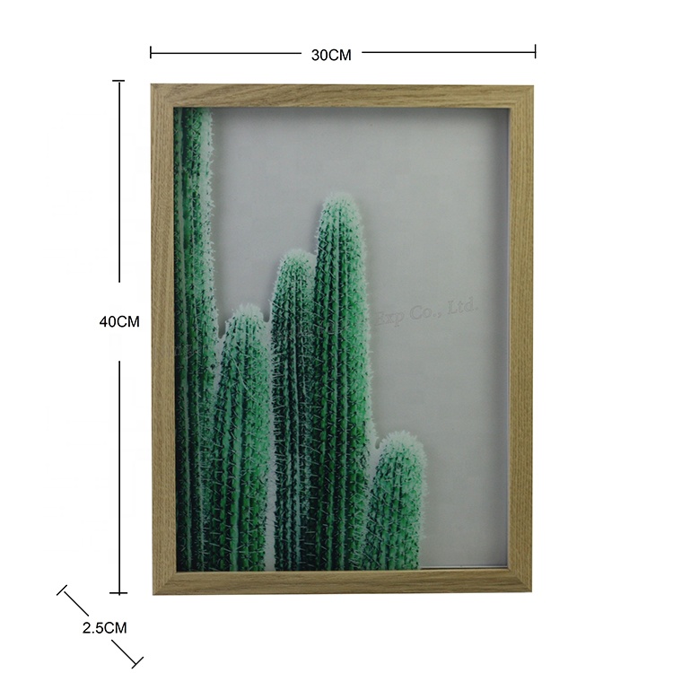 Cheap Hot Sale Top Quality Wooden Glass Frames With Cacuts Prints On Surface