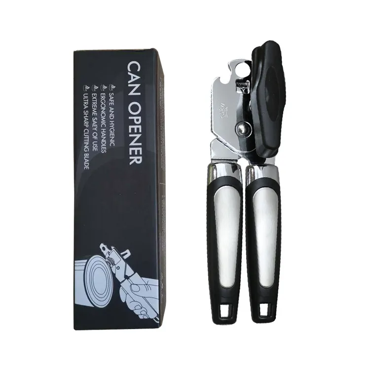 3-in-1 Manual Beer Bottle Opener Smooth Edge Can Knife Stainless Steel Blade Tin-opener