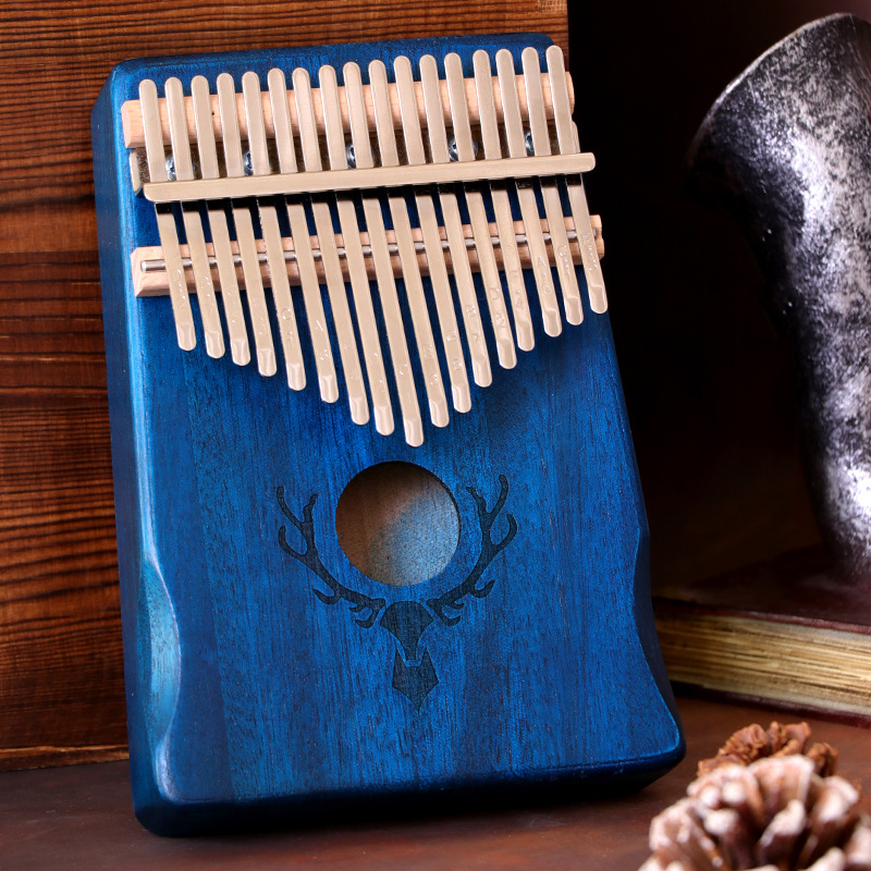 Деревянный музыкальный инструмент kalimba, 17 ключей, детали kalimba
