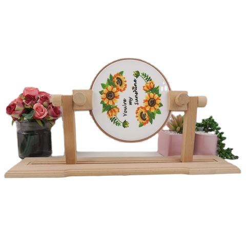 2021 New Arrivals Embroidery Kit Frame Table Diy Needlework Cross Stich Embroidery Kit Frame with Instructions Custom Folk Art