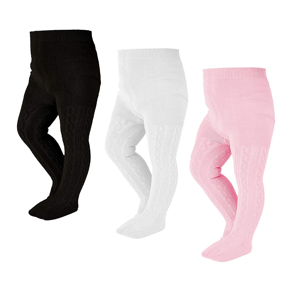 Baby Girl Tights Thick Cable Knit Leggings Stockings Cotton Pantyhose for Newborn Infant Toddler