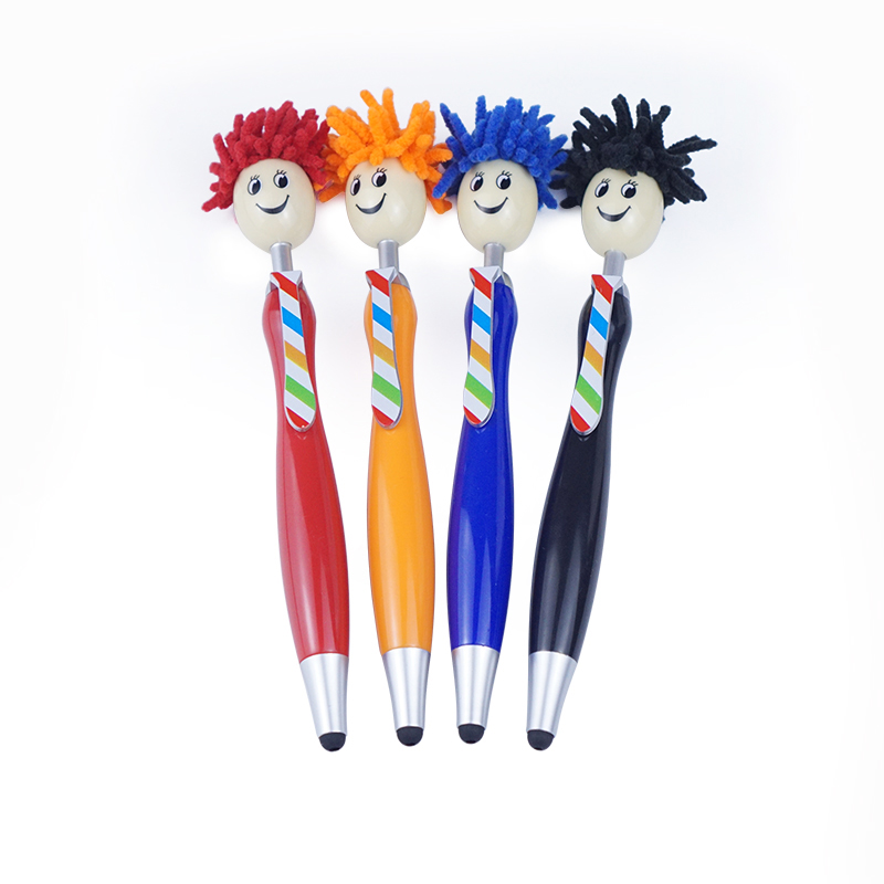 Пластиковая голова куклы Mop Top стилус ручка для продвижения