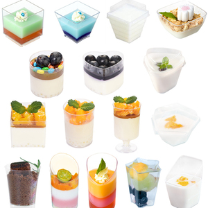 Hot Sell Pudding cup jelly mousse cup dessert disposable plastic transparent cake cups
