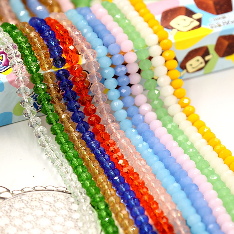 China Crystal Glass Beads In Bulk Wholesale Rondelle Glass Crystal Beads For Jewelry Making