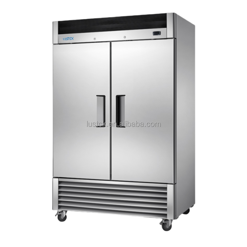 ETL Certified 110V Single-Temperature Cooler fridge Equipment for restaurant Commercial Upright 2-Door Freezer