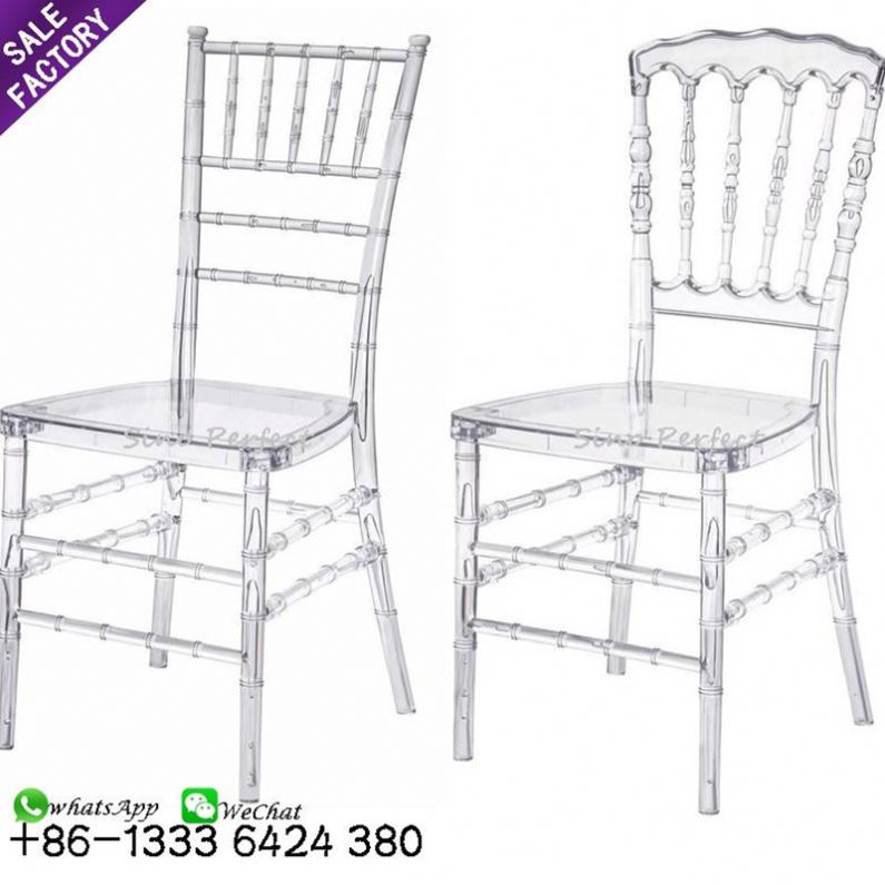 Factory Supply Event Acrylic Crystal Resin Chiavari Tiffany Transparent Plastic Clear Acrylic Wedding Banquet Chair For Wedding