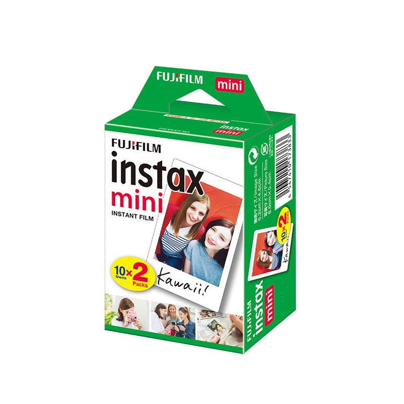 Мини-пленка моментальной печати Fujifilm, 20 листов, пленка для Instax Case, черная крышка, белые декоративные пленки, умная пленка